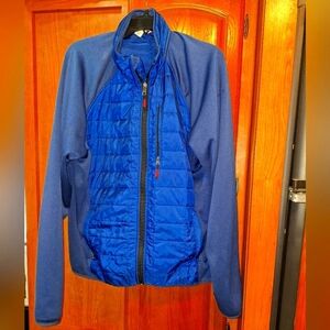An Orvis blue quilted bodice jacket in a Men's size XL